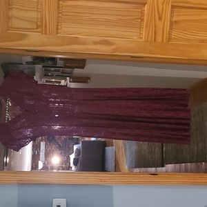 Maroon dress,